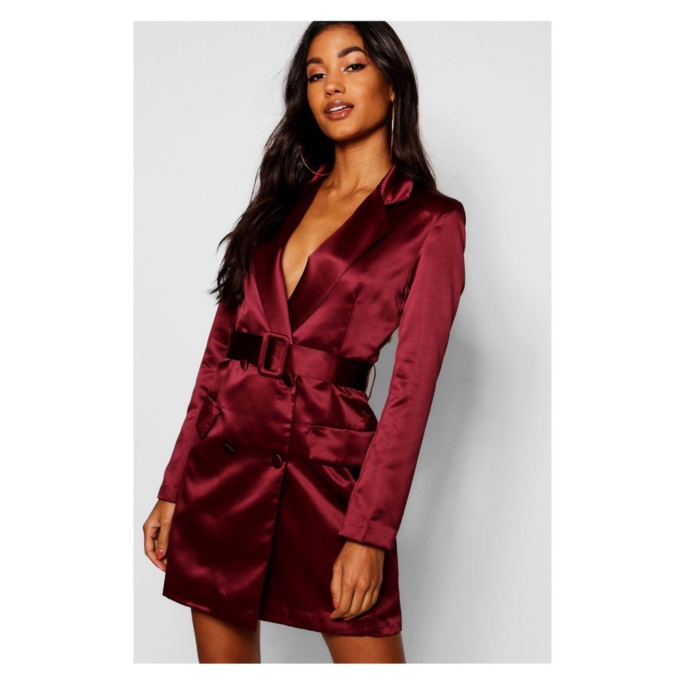 Satin Blazer Dress
